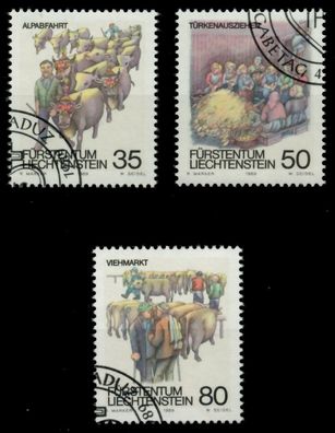 Liechtenstein 1989 Nr 971-973 gestempelt SB4A0FA