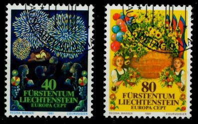Liechtenstein 1981 Nr 764-765 gestempelt SB4A326