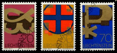 Liechtenstein 1967 Nr 482-484 gestempelt SB4DD06