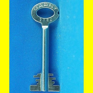 Garny Tresor Doppelbart - Schlüssel Profil 2184 - Länge 70 mm - gebohrt 3 mm