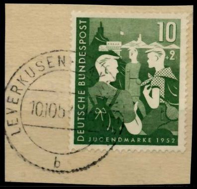 BRD 1952 Nr 153 gestempelt Briefstück zentrisch X70CA32