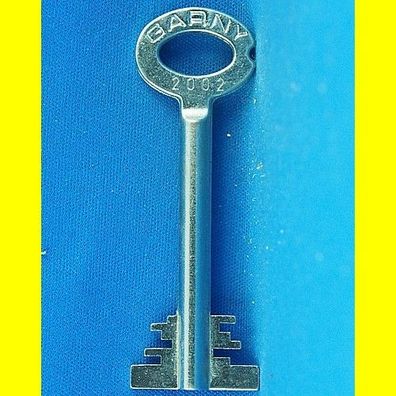 Garny Tresor Doppelbart - Schlüssel Profil 2002 - Länge 70 mm - gebohrt 3 mm