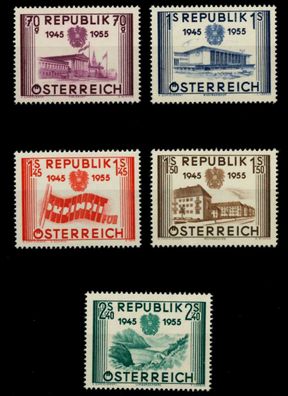 Österreich 1955 Nr 1012-1016 postfrisch X72EE72