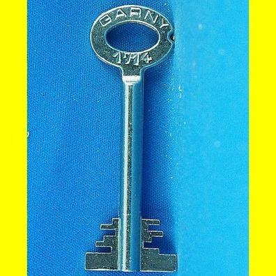 Garny Tresor Doppelbart - Schlüssel Profil 1714 - Länge 70 mm - gebohrt 3 mm