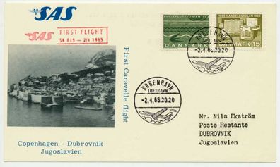 Flugpost ALLE WELT Nr SAS Dänemark Dubrovnik BRI X742ED6