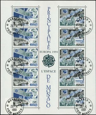 MONACO Block 50 zentrisch gestempelt S0027D6