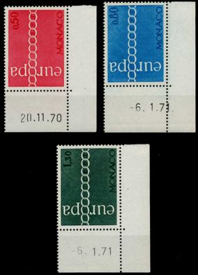 MONACO 1971 Nr 1014-1016 postfrisch ECKE-URE X760D32