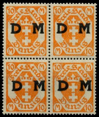 DANZIG Dienstmarken Nr 27 postfrisch Viererblock X7723DE