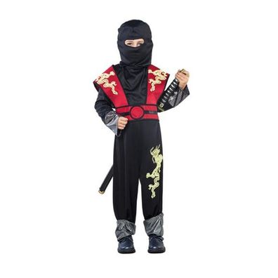 Ninja schwarz Dragon Kinderkostüm