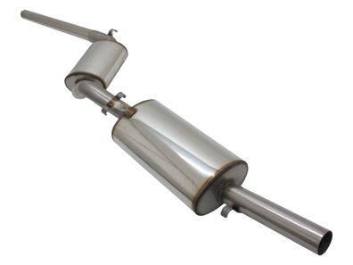 NOVUS Gruppe A Edelstahl Sportauspuff Anlage 1x60mm passend für VW GOLF 2