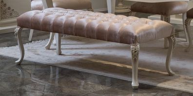 Hocker Polster Sitz Design Textil Relax Luxus Sofa Sitzbank Stoff Chesterfield