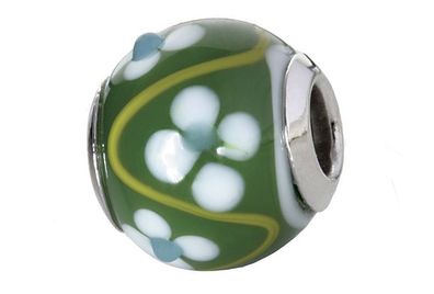 CEM Glasbeads Drops Beads Glaskugel 925/ Silber CD796