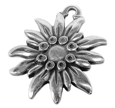 Minott Schmuck Anhänger | Blume Messing, versilbert 30686