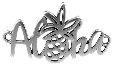 Minott Schmuck Anhänger | Aloha Ananas aus Messing, versilbert 35150