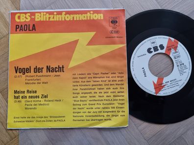 Paola del Medico - Vogel der Nacht 7'' Vinyl Germany PROMO