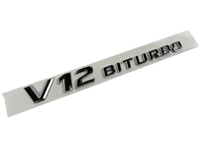 Original V12 Biturbo Emblem Logo Schriftzug Chrom Mercedes-Benz S Klasse W221