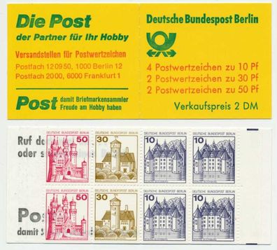 BERLIN Markenheftchen Nr MH 10bboZ postfrisch S5119D6
