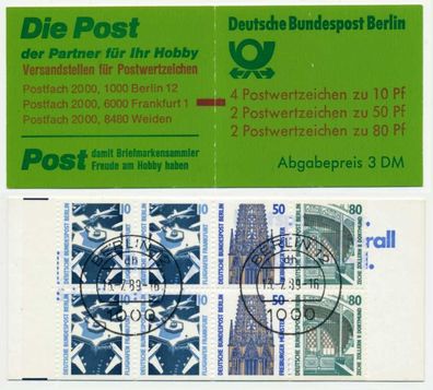BERLIN Markenheftchen Nr MH 14mZ zentrisch gestempelt X77C296