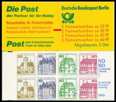 BERLIN Markenheftchen Nr MH 12amZ postfrisch S511A8E