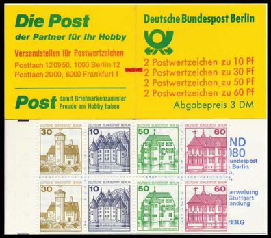BERLIN Markenheftchen Nr MH 12amZ postfrisch S5168AE