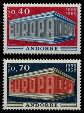 Andorra (FRANZ. POST) 1969 Nr 214-215 postfrisch X79D50E