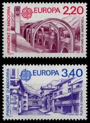 Andorra (FRANZ. POST) 1987 Nr 379-380 postfrisch X79D54A
