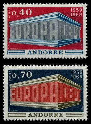 Andorra (FRANZ. POST) 1969 Nr 214-215 postfrisch X79D5DE