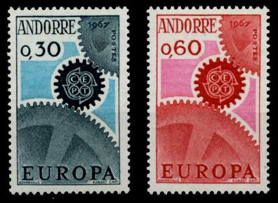 Andorra (FRANZ. POST) 1967 Nr 199-200 postfrisch X79D652