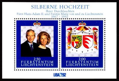 Liechtenstein BLOCK Kleinbogen Block 14 postfrisch S544F82