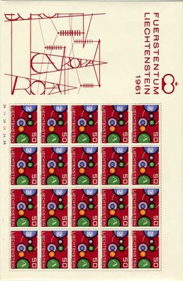 Liechtenstein BLOCK Kleinbogen Nr 414I BO2A postfrisch S54517A