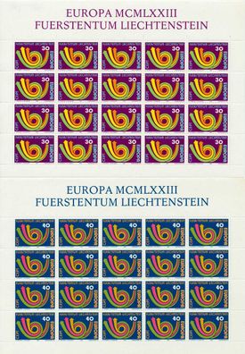 Liechtenstein BLOCK Kleinbogen Nr 579KB-580KB ungebraucht S54529E