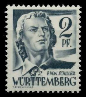 FZ Württemberg 1. Ausgabe Spezialisiert Nr 2 postfrisch X7B3E4A