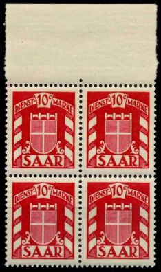 SAAR Dienstmarken Nr 33 postfrisch Viererblock X7C799A