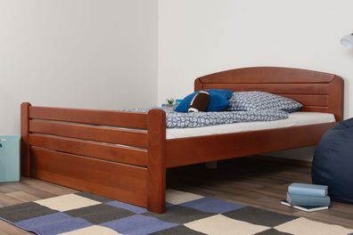 Jugendbett "Easy Premium Line" K7 inkl.1 Abdeckblende, 160 x 200 cm Buche Vollho