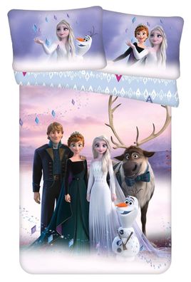 Disney Baby Kinder Wendebettwäsche Frozen 2 Gruppenbild Anna Elsa Olaf Sven Chri