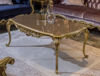 Goldener Couchtisch Beistelltisch Kaffeetisch Design Tisch Wohnzimmer Tische Neu