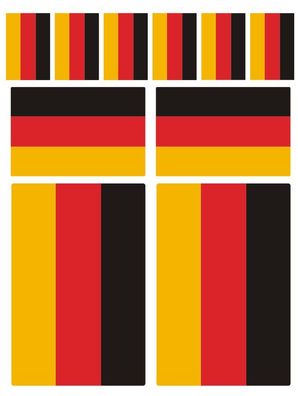 10 x Stück 3 Größen BRD Fahne Modellbau Deutschland Flagge Mini Aufkleber Flagge