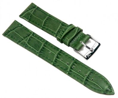Morellato Bolle Alligator Uhrenarmband Kalbsleder Band Grün 16mm