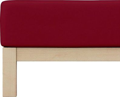 Adam Matheis Schlafgut Mako-Jersey Spannbetttuch 90/190-100/200cm Farbe 550 Bordeaux