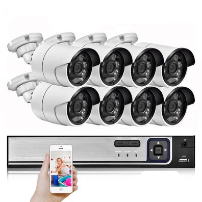Audio- und Videoüberwachung, Gesichtserkennung, CCTV-Kamerasystem-Kit