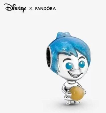 Pandora Disney Pixar Joy Leuchtende Erinnerungskugel Charm 925 Sterling-Silber