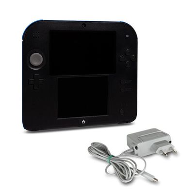 Nintendo 2DS Konsole in Schwarz / Blau mit Ladekabel #24A