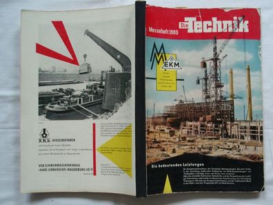 die Technik 1960 , DDR Sonderheft Leipziger Frühjahrs Messe, Reklame Werbung VEB