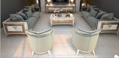 Luxus Sofagarnitur Sofa Sessel Komplette Couchgarnitur Sofas Couchen Luxus 3tlg