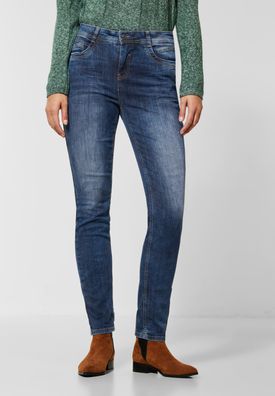 Street One - Casual Fit Jeans in Authentic Blue Wash-30er Länge