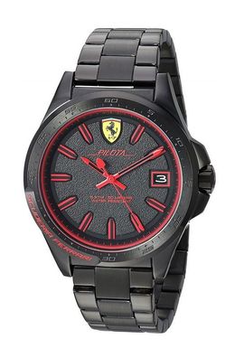 Ferrari 0830425 Pilota Herrenuhr Armbanduhr Schwarz Edelstahl