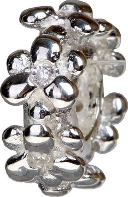 Charlot Borgen Marken Bead Beads Drops Silber mit Zirkonia SCZ-25-Weiß