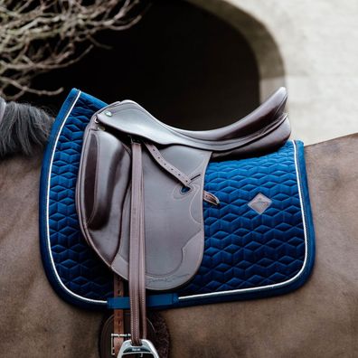 Kentucky Horsewear Schabracke Basic Velvet Dressur - Marineblau