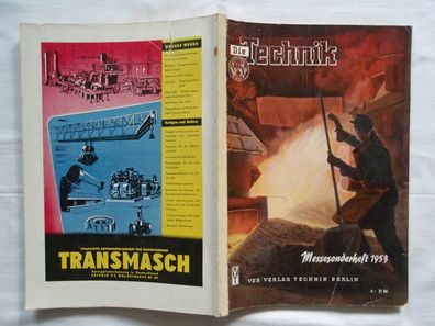 Die Technik 1953 , DDR Sonderheft Leipziger Frühjahrs Messe, Reklame Werbung VEB
