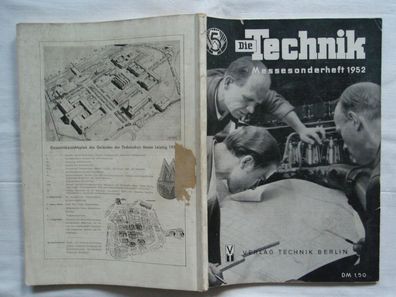 Die Technik 1952 , DDR Sonderheft Leipziger Frühjahrs Messe, Reklame Werbung VEB